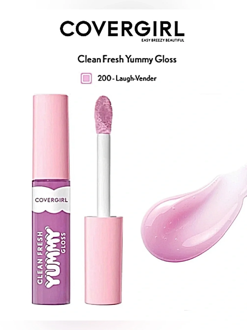 CoverGirl Lip Gloss CLEAN FRESH YUMMY GLOSS 200 Laugh-vender NEW SEALED Viral